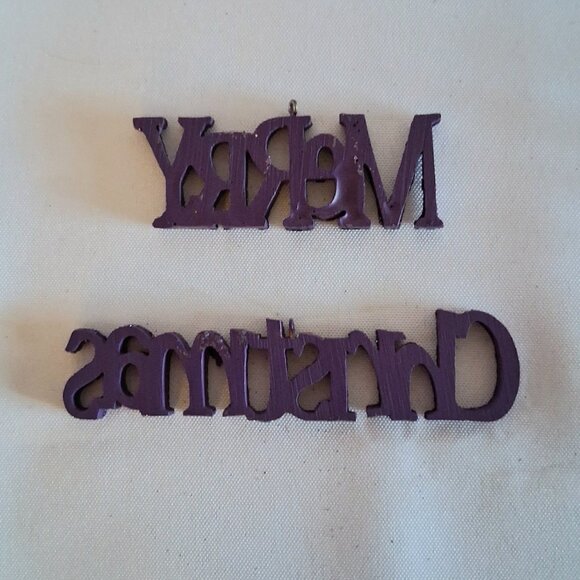 Lot of 5 Purple Ornaments, Including Ceramic Doll - Picture 10 of 10